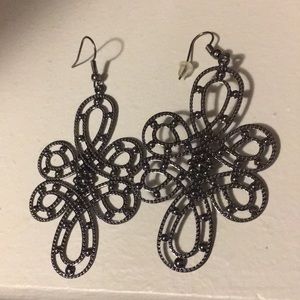 Gunmetal gray earring